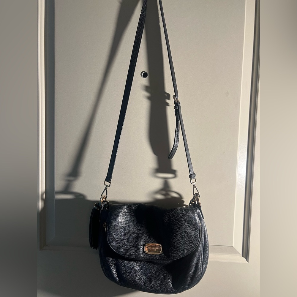 Michael Kors Black Leather Shoulder Bag